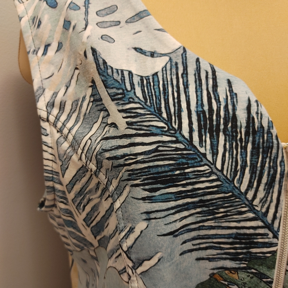 Simply Art Dolcezza Tropical Blue. Soft Demin Abstract Art Dress - Picture 3 of 8